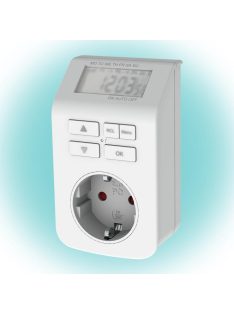   GAO 0743H digitális beltéri időzítő óra, 3680 W, 98 ki- és bekapcsolás / hét, véletlenszerű kapcsolás
