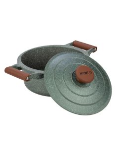   Nava 10-255-033 Ωmega tapadásmentes öntött alumínium lábas fedővel, kőbevonattal, 28 cm