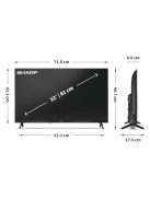 SHARP 32HF3265E 80cm-es HD Ready QLED Google TV,KÜLSŐ RAKTÁRON-VEDD FEL VELÜNK A KAPCSOLATOT