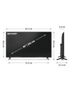 SHARP 40HF2265E 101cm-es Full HD LED Google TV