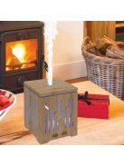 Home AD 200 aromadiffúzor, ultrahangos hidegpárásító, bambusz alapzat és fedél, 200 ml kapacitás, folyamatos színváltás,  tartozék hálózati adapter 