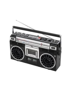   SAL RRT BROOKLYN sztereó kazettás rádiós magnó, Bluetooth, USB, microSD, MP3, felvétel, 4-sávos rádió, multimédia