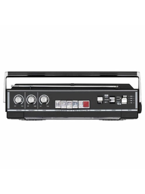 SAL RRT BROOKLYN sztereó kazettás rádiós magnó, Bluetooth, USB, microSD, MP3, felvétel, 4-sávos rádió, multimédia