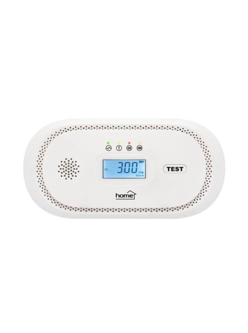 HOME CO10LCD szén-monoxid vészjelző, LCD kijelző , elemes, 2 év elem élettartam, 10 év érzékelő élettartam