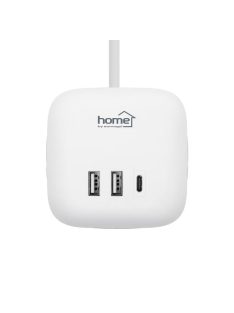   Home CUBE2 kocka elosztó, max. 3680 W, USB töltő, 3 aljzat gyermekvédelemmel, 1,5 m hosszú vezeték