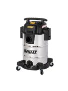 DeWALT DXV30SAPTA száraz-nedves porszívó, rozsdamentes váz, készülékcsatlakozóval, 30 liter, 15 Kpa, 37,8 l/s, 8 tartozék, 1050 W
