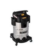 DeWALT DXV30SAPTA száraz-nedves porszívó, rozsdamentes váz, készülékcsatlakozóval, 30 liter, 15 Kpa, 37,8 l/s, 8 tartozék, 1050 W