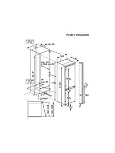   ELECTROLUX ENP7MD18S Beépíthető kombinált hűtőszekrény
