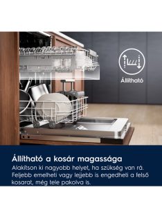   ELECTROLUX ESM48400SX mosogatógép MaxiFlex fiók, 14 teríték, AirDry Technológia, inverter, LED kijelző, 8 pr.