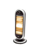 Home FK 231 álló elektromos halogén hősugárzó fűtőtest, 400W/800W/1200W, oszcillálás, IP20 védelem, fekete/ezüst