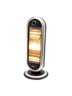   Home FK 231 álló elektromos halogén hősugárzó fűtőtest, 400W/800W/1200W, oszcillálás, IP20 védelem, fekete/ezüst