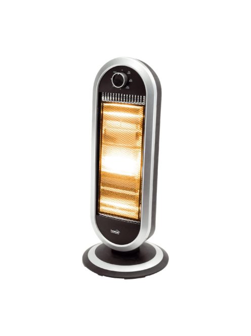 Home FK 231 álló elektromos halogén hősugárzó fűtőtest, 400W/800W/1200W, oszcillálás, IP20 védelem, fekete/ezüst