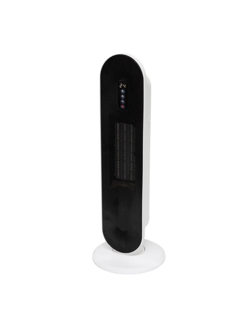 Home FK 54 álló elektromos kerámia fűtőtest, 1400W/2000W, oszcillálás, elektronikus termosztát, távirányító, fehér