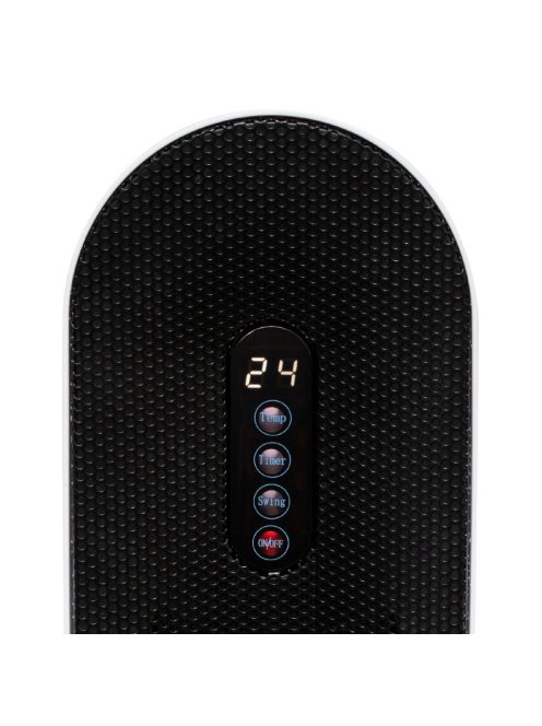 Home FK 54 álló elektromos kerámia fűtőtest, 1400W/2000W, oszcillálás, elektronikus termosztát, távirányító, fehér