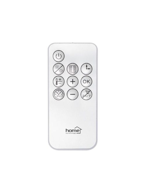 Home FKF26201 fürdőszobai ventilátoros fűtőtest, 2000 W, 2 fokozat, PTC fűtőelem, távirányító, LED kijelző, IPX2