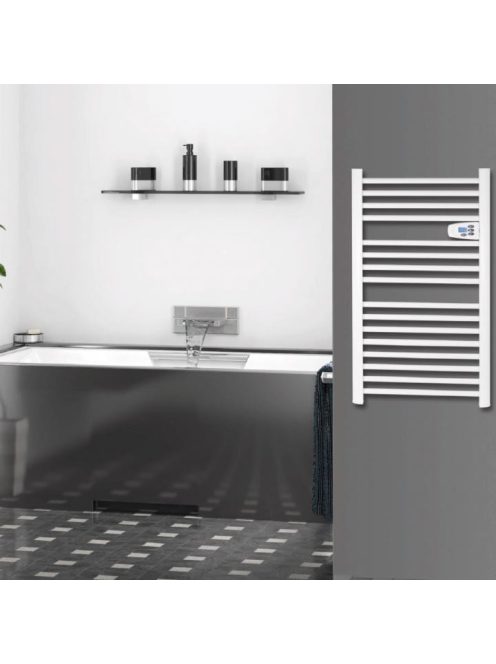 Home FHome FKTW 501 fali elektromos törölközőszárító, 500W, LCD, fehér 