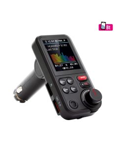   SAL FMBT HIFI autós kihangosító és töltő, dupla USB töltő, QC3.0, feszültségmérő, MicroSD, AUX, D/A és földhurok zajszűrő