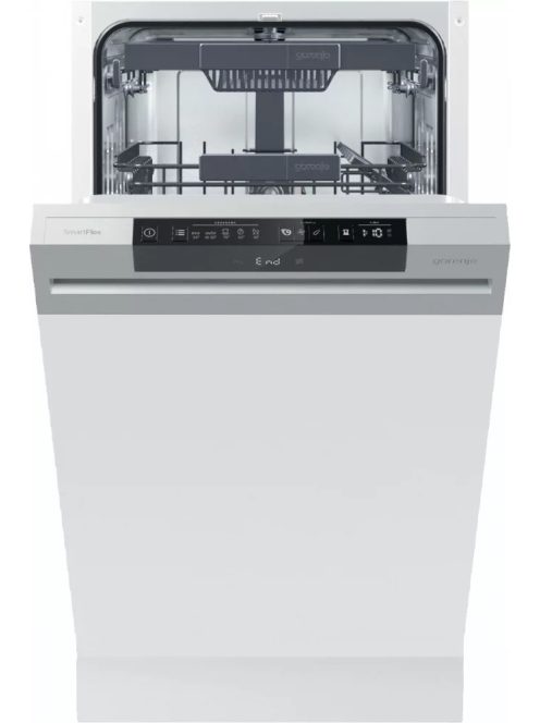 Gorenje GI561D10S beépíthető mosogatógép, 45 cm, kezelőpaneles, 11 teríték, 3 kosár, TotalDry, inverter, 5