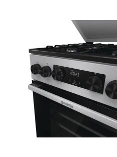   Gorenje GK5C63SH kombinált tűzhely, szürke, 50cm, 70 l, AirFry, teleszkópos sütősín, gyors előmelegítés, AquaClean tisztítás, fém tető
