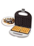 Home HG GS 21 gofrisütő, teljesítmény 750 W, tapadásmentes sütőfelület, egyszerre két gofri készíthető
