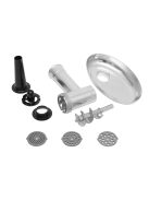 HOME HGHD1200 húsdaráló, 1200 W, rozsdamentes vágórostélyok, kés, és tálca, tartozék kolbásztöltő és kebbe készítő HGHD1200