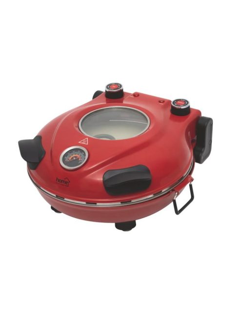 HOME HGPZ30 elektromos pizzasütő, 1200W, max. 430 °C, mechanikus hőmérő, pizzakő, duplafalú ablak, alsó/felső sütés