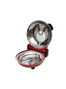   HOME HGPZ30 elektromos pizzasütő, 1200W, max. 430 °C, mechanikus hőmérő, pizzakő, duplafalú ablak, alsó/felső sütés