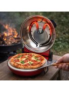HOME HGPZ30 elektromos pizzasütő, 1200W, max. 430 °C, mechanikus hőmérő, pizzakő, duplafalú ablak, alsó/felső sütés