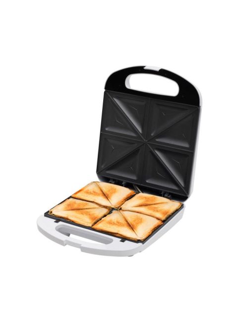 HOME HGSZ48 szendvicssütő, 1200 W, egyszerre 4 szendvics sütése, tapadásmentes felület, jelzőfények