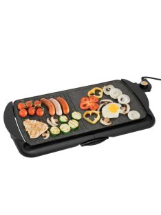   Home HG GR 03 asztali grill, teljesítmény 2000 W, tapadásmentes felület, zsírgyűjtő fiók HG GR 03