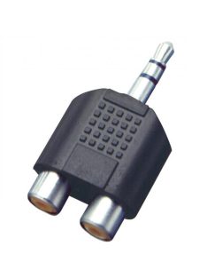   Home AC 17 audió átalakító, elosztó, 3,5mm sztereó dugó, 2 RCA aljzat