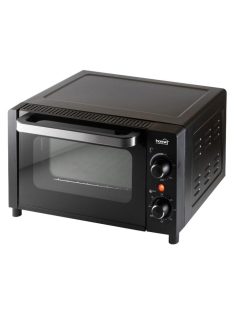   Home HG MS 10 mini sütő termosztáttal, teljesítmény 1050 W, 9 literes, max. 230 °C, dupla üvegezésű ajtó, fekete HG MS 10