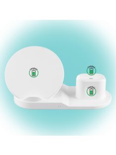   Home SA 2000Qi vezeték nélküli töltő, 3in1, telefon, óra, fülhallgató, Qi szabvány, USB-C