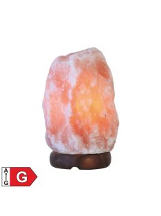   Home SKL 12 sókristálylámpa, fa talp E14 foglalattal, 1,5 m tápkábel kapcsolóval, 1-2 kg tömegű, 15 W-os izzó tartozék, 230 V