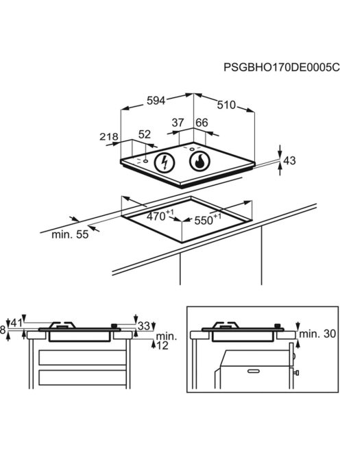 Electrolux KGS6404SX Főzőlap