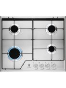 Electrolux KGS6424SX beépíthető gázfőzőlap, 60cm, elölgombos vezérlés, szikragyújtás, zománcozott