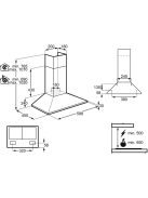 ELECTROLUX LFC316X Kürtős páraelszívó, 3 fokozat, 60 cm