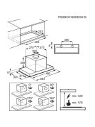 ELECTROLUX LFG716W Beépíthető páraelszívó, 3+1 fokozat, Hob2Hood, 54 cm