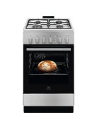 Electrolux LKG504011X gáztűzhely, 50 cm, hőlégkeverés, grill, szikragyújtás a sütőben is, katalitikus oldalfalak, inox (2 év jótállás fogyasztónak)