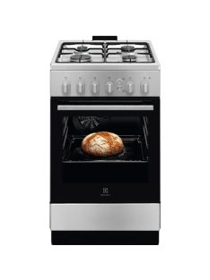   Electrolux LKG504011X gáztűzhely, 50 cm, hőlégkeverés, grill, szikragyújtás a sütőben is, katalitikus oldalfalak, inox (2 év jótállás fogyasztónak)