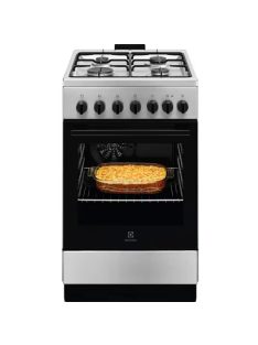   ELECTROLUX LKK520032X Kombinált tűzhely, inox, Multi 5, Termosztát, 57 l, sütővilágítás, grill, hangjelzés, percszámlálás