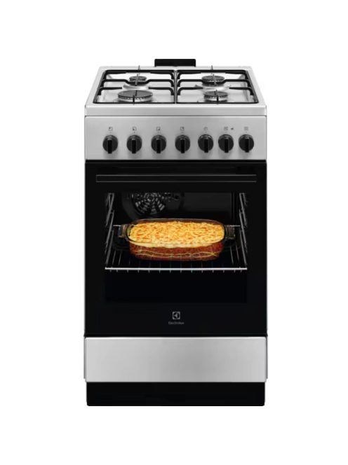 ELECTROLUX LKK520032X Kombinált tűzhely, inox, Multi 5, Termosztát, 57 l, sütővilágítás, grill, hangjelzés, percszámlálás