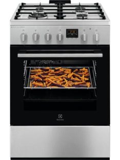   ELECTROLUX LKK664221X Gáztűzhely SteamBake, AirFry, Multi 9, katalitikus, 58 l, sütővilágítás, teleszkópos sín