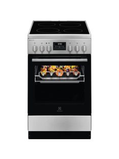   ELECTROLUX LKR540267X Kerámia tűzhely, 50x60, 4 főzőzóna, rozsdamentes acél, teleszkópos sütősín, BBQ