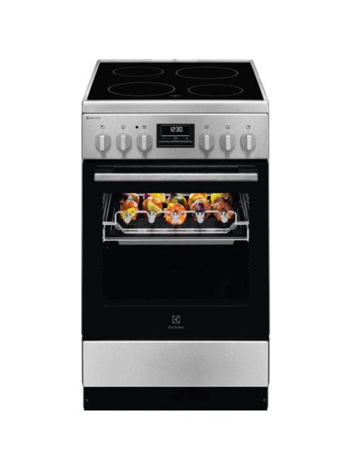 ELECTROLUX LKR540267X Kerámia tűzhely, 50x60, 4 főzőzóna, rozsdamentes acél, teleszkópos sütősín, BBQ