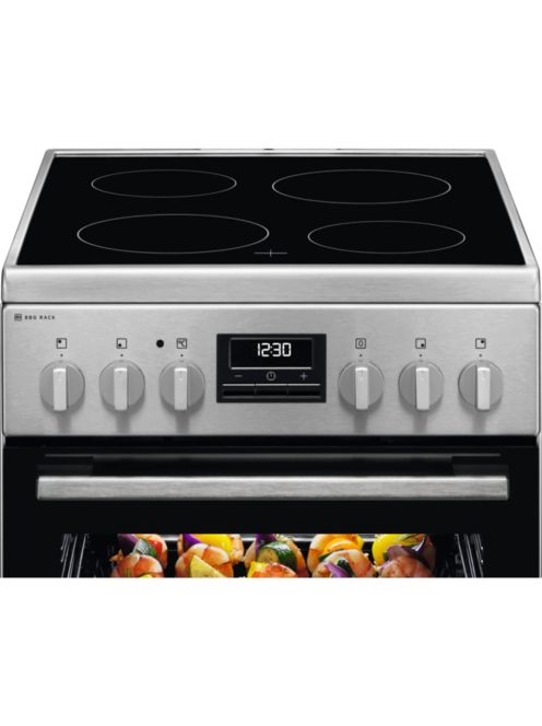 ELECTROLUX LKR540267X Kerámia tűzhely, 50x60, 4 főzőzóna, rozsdamentes acél, teleszkópos sütősín, BBQ