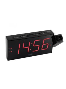   Home LTCP 01 digitális, LED ébresztőóra projektorral, 24 órás folyamatos időkivetítés, háromféle fényerősség, elemes vagy hálózati tápellátás