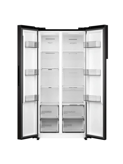 Midea MDRS619FIE45 inox, Side-by-side, Hűtő:271L, Fagyasztó:189L, No frost hűtőszekrény