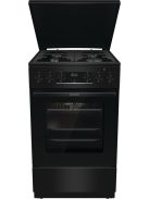 Gorenje MEKS5141BM fekete, szabadonálló, gáz, kombinált, főzőzóna: 4, sütő:70L, grill, tűzhely
