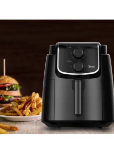    Midea MF-TN35D air fryer, forrólevegős fritőz, 3,5 literes sütőkosár, állítható hőmérséklet 200 °C-ig, 1500 W, fekete